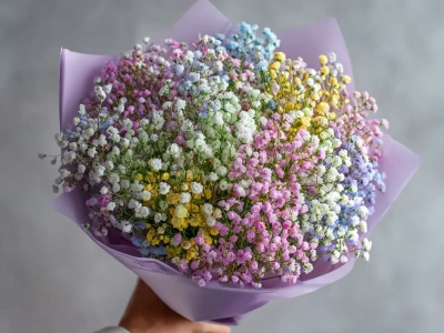 Монобукет из гипсофилы «Пушистая симфония»