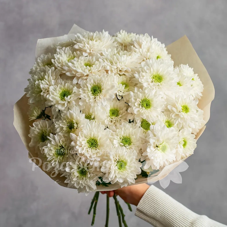 Монобукет из хризантем &laquo;Тепло момента&raquo;