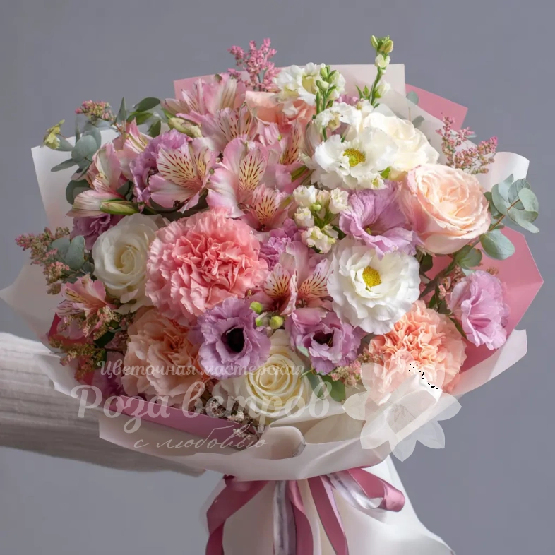 Букет с альстромериями &laquo;Калейдоскоп чувств&raquo;