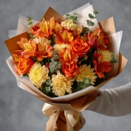 Букет с альстромериями &laquo;Тропический акцент&raquo; 0