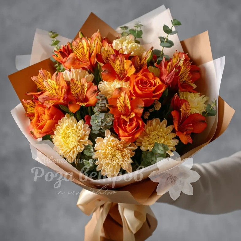 Букет с альстромериями &laquo;Тропический акцент&raquo;