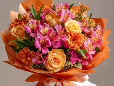 Букет с альстромериями «Праздник цвета»