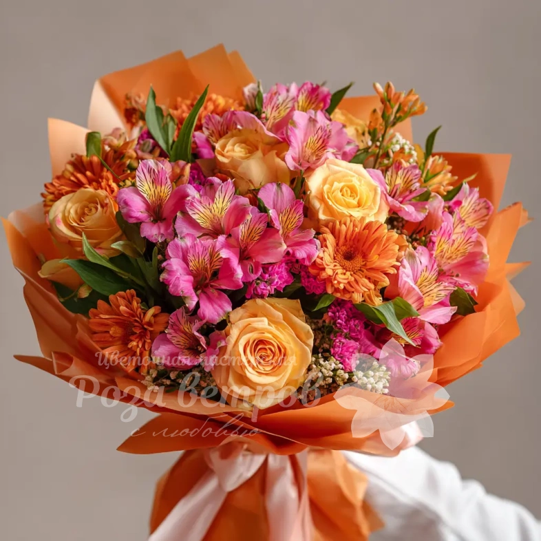 Букет с альстромериями &laquo;Праздник цвета&raquo;