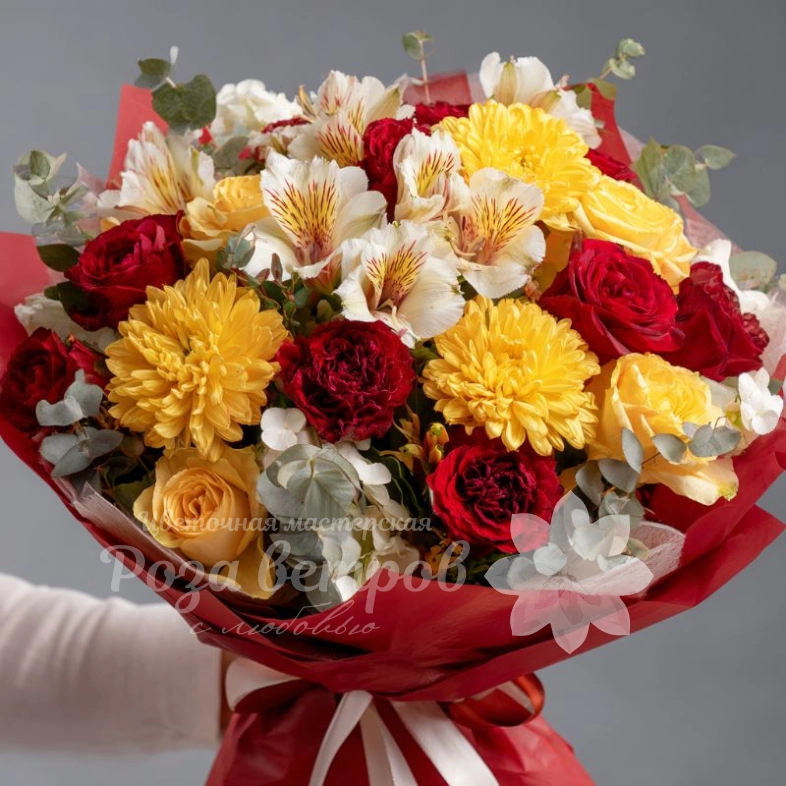 Букет с хризантемами &laquo;Ранняя осень&raquo;