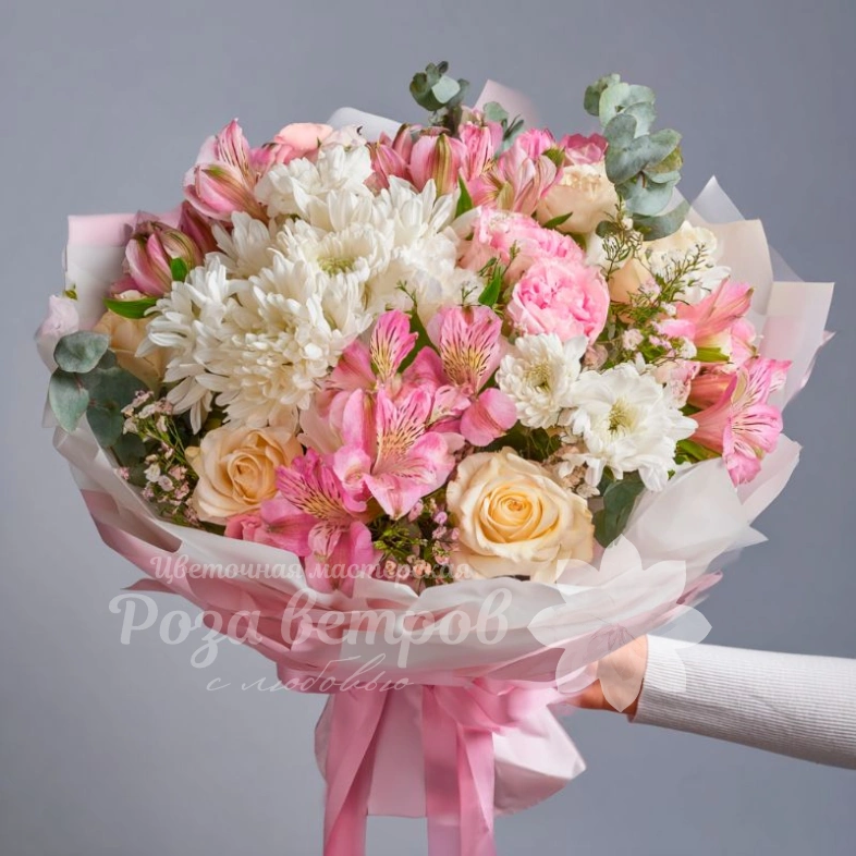 Букет с хризантемами &laquo;Светлый выбор&raquo;