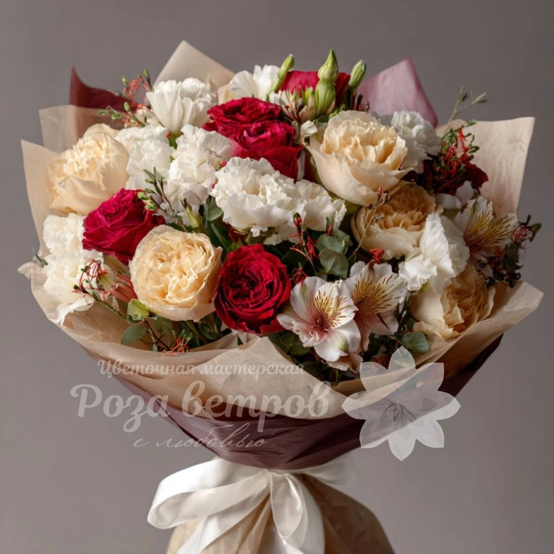 Букет с эустомами &laquo;Тонкая грань&raquo;