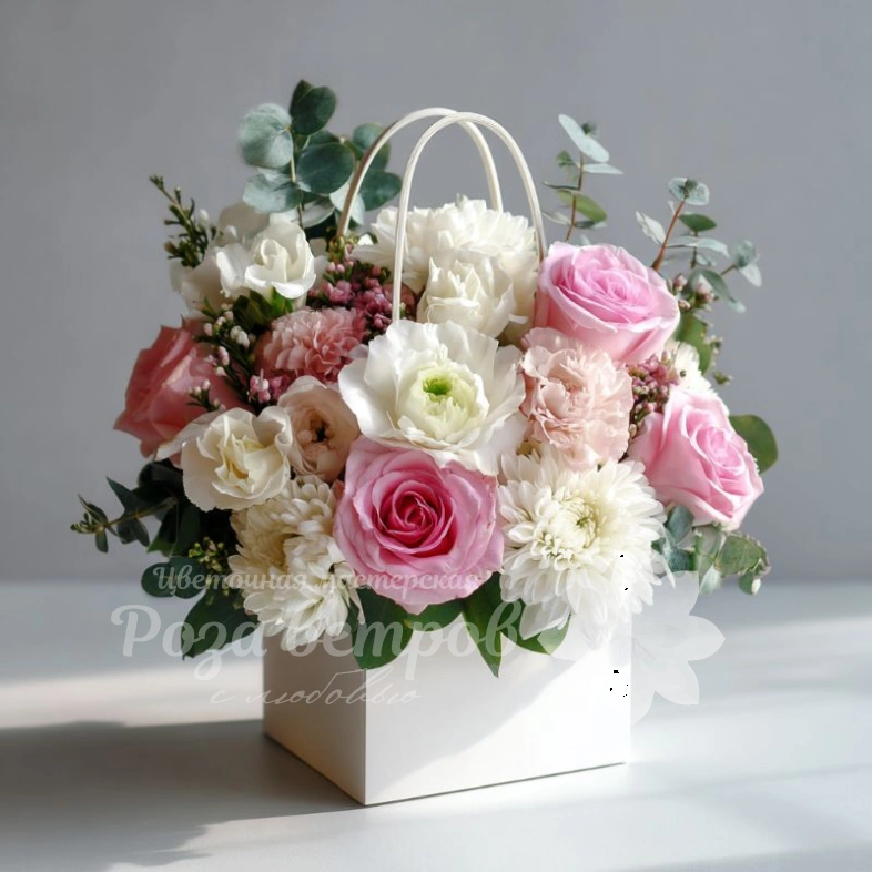 Композиция в сумочке &laquo;Нежность с собой&raquo;