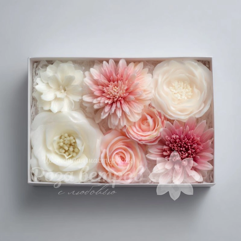 Набор цветов из мыла &laquo;Нежный рассвет&raquo;