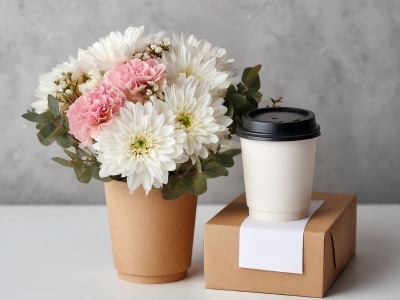 Подарочный набор с кофе «Цветочный латте»