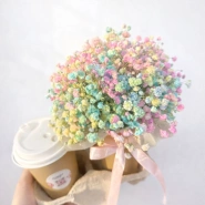 Комбо кофе + композиция из гипсофилы 0