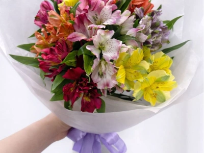  Букет из альстромерии «Яркие эиоции»