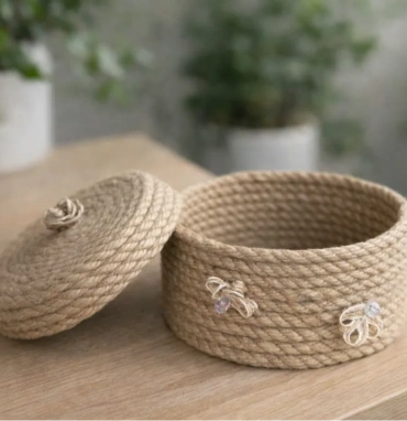 Шкатулка из джута