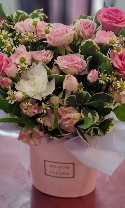 Розовый букет невесты