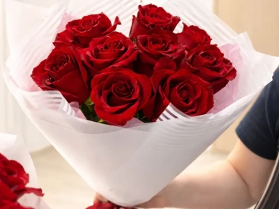 Букет из роз «Алое пламя»