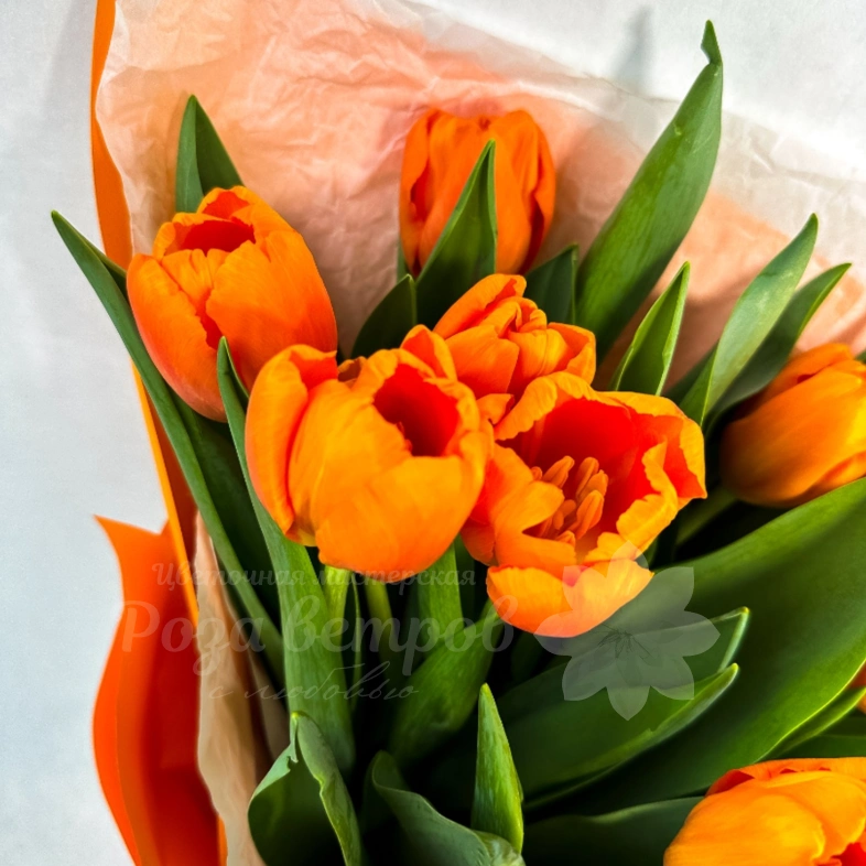 Букет из оранжевых тюльпанов
