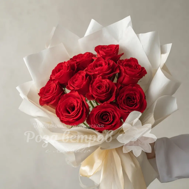 Красные розы &laquo;Горячий акцент&raquo;